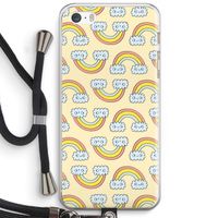 Regenboog: iPhone 5 / 5S / SE Transparant Hoesje met koord