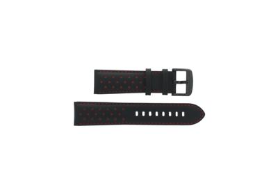 Horlogeband Tissot T1166173605109 / T600041551 Leder Zwart 22mm