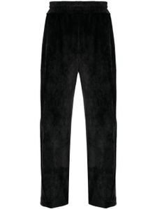 GCDS pantalon en velours à logo brodé - Noir