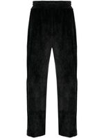 GCDS pantalon en velours à logo brodé - Noir