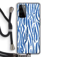 Blauwe nerven: OnePlus 9 Pro Transparant Hoesje met koord