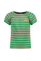 Like Flo Meisjes t-shirt gestreept - Groen stripe