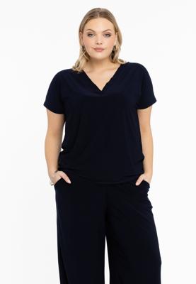 Yoek T-shirt v-hals | Blauw | Maat 50/52