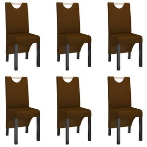 Vidaxl Eetkamerstoelen 6 St Kunstleer Bruin