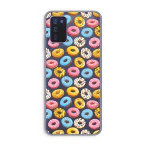 Pink donuts: Samsung Galaxy A03s Transparant Hoesje