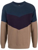 Giorgio Armani pull en laine à design colour block - Tons neutres