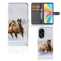 OPPO A98 5G | Telefoonhoesje | Met pasjeshouder | Paarden