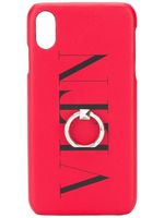 Valentino Garavani coque d'iPhone X Max VLTN Rockstud - Rouge