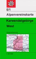 Wandelkaart 05/1 Alpenvereinskarte Karwendelgebirge - West | Alpenvere