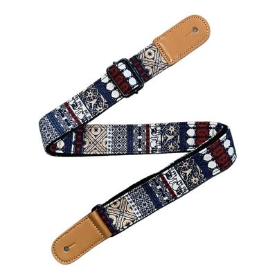 CLXmusic CWUS1-1 Geweven Ukulele Band Rood/Wit/Blauw/Crème (Motief 1)