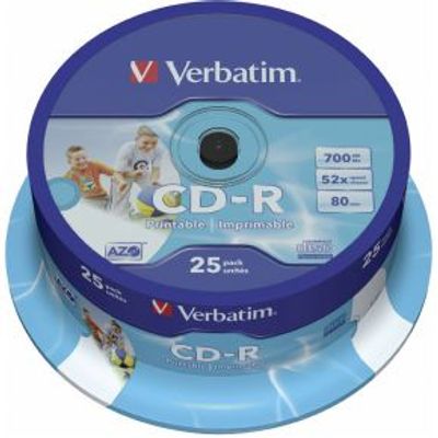 Verbatim CD-R 52x 25st. Spindle Printable