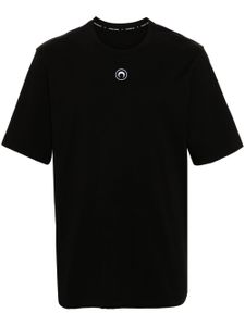 Marine Serre t-shirt en coton à logo Crescent Moon - Noir