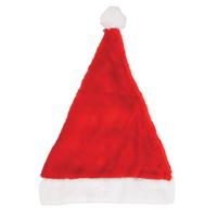 Kerstmuts - rood - voor volwassenen - budgetmuts - 29 x 42 cm - pluche