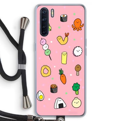 Happy bento friends: Oppo A91 Transparant Hoesje met koord