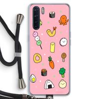 Happy bento friends: Oppo A91 Transparant Hoesje met koord