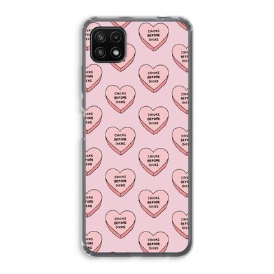 Chicks before dicks: Samsung Galaxy A22 5G Transparant Hoesje