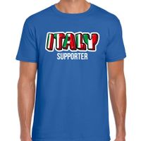 Blauw t-shirt Italy / Italie supporter EK/ WK voor heren - thumbnail