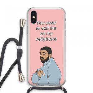 Hotline bling: iPhone XS Max Transparant Hoesje met koord