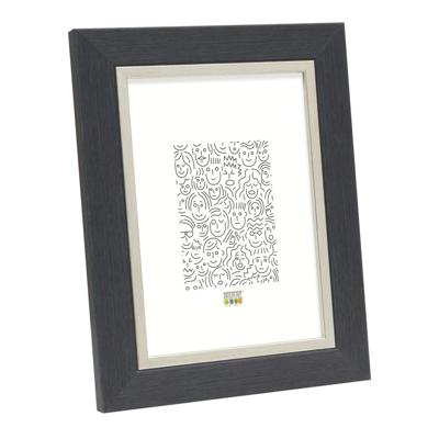 Deknudt Fotokader in grijs met zilverbies 15x20 S45VF7