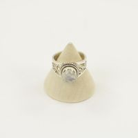 Zilveren Ring met Maansteen Maat 17,5 - Model 1 (Sterling Zilver 925) - thumbnail
