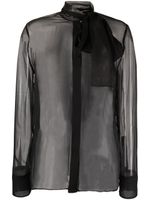 Valentino Garavani blouse à effet de transparence - Noir