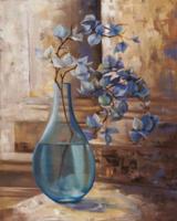 Kunstdruk L. Montillio - Blue Glass Still I 40x50cm