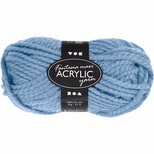 Bolletje acryl wol licht blauw 50 gram   -