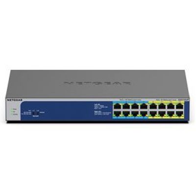 Netgear GS516UP Unmanaged Gigabit Ethernet (10/100/1000) Grijs Power over Ethernet (PoE)