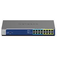 Netgear GS516UP Unmanaged Gigabit Ethernet (10/100/1000) Grijs Power over Ethernet (PoE) - thumbnail