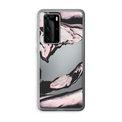 Roze stroom: Huawei P40 Pro Transparant Hoesje