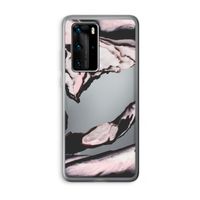 Roze stroom: Huawei P40 Pro Transparant Hoesje