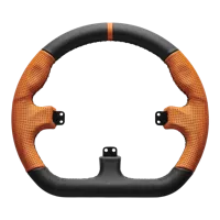 Asetek SimSports closed D orange leather rim Asetek SimSports closed D orange leather rim