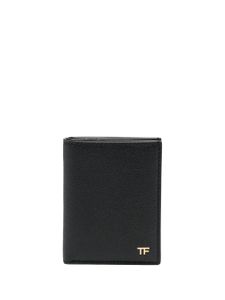 TOM FORD portefeuille en cuir à motif FF - Noir