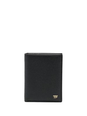 TOM FORD portefeuille en cuir à motif FF - Noir