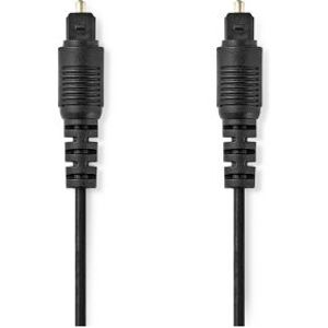 Optische Audiokabel | TosLink Male | TosLink Male | 5.00 m | Rond | PVC | Zwart | Label