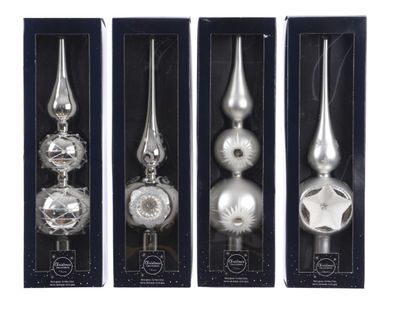 Piek glas groot d8 cm en h31 cm zilver - Decoris