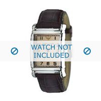 Horlogeband Armani AR0234 / AR0402 Leder Donkerbruin 26mm