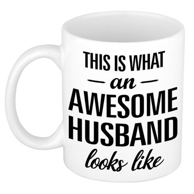Awesome husband / echtgenoot cadeau mok / beker 300 ml
