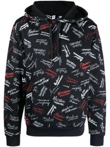 Moschino hoodie à lien de resserrage - Noir