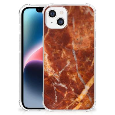 Apple iPhone 14 Plus Anti-Shock Hoesje Marmer Bruin Apple iPhone 14 Plus Anti-Shock Hoesje Marmer Bruin