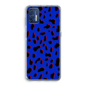 Blue Leopard: Motorola Moto G9 Plus Transparant Hoesje