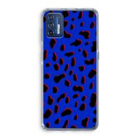 Blue Leopard: Motorola Moto G9 Plus Transparant Hoesje