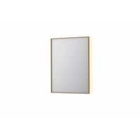 INK SP32 spiegel - 60x4x80cm rechthoek in stalen kader incl indir LED - verwarming - color changing - dimbaar en schakelaar - geborsteld mat goud 8410022