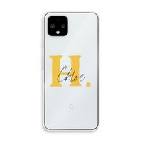 Amber Script: Pixel 4 Transparant Hoesje