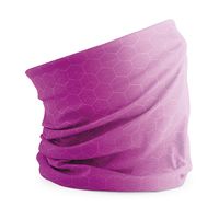 Multifunctionele morf sjaal roze met geometrische print voor volwassen - thumbnail