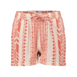 Geisha zomer short meisjes - fancy woven - oranje / off wit