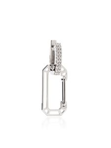 EÉRA petite boucle d'oreille Chiara en or blanc 18ct sertie de diamants - Argent