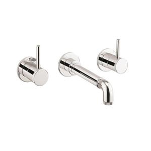 Crosswater MPRO INDUSTRIAL wastafelkraan inbouw zonder waste uitloop 20cm chroom PRI130WNC