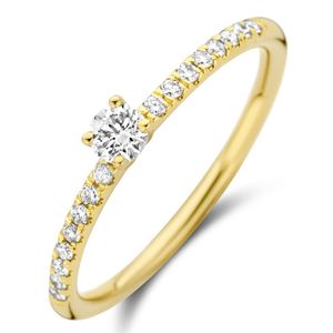 Ring geelgoud-diamant 0,30 ct Hsi 3,5 mm