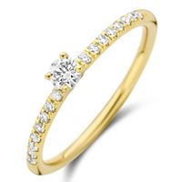 Ring geelgoud-diamant 0,30 ct Hsi 3,5 mm